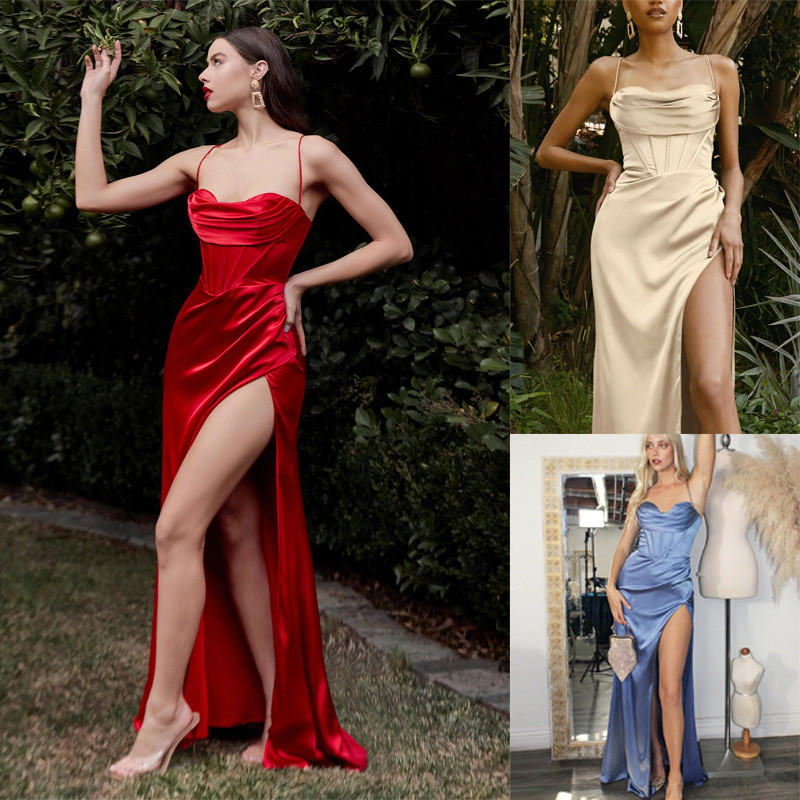 Square Neck Off Shoulder Sexy Women Wedding Guest Dresses