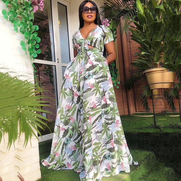 New Floral Chiffon Waist  Wedding Guest Dresses