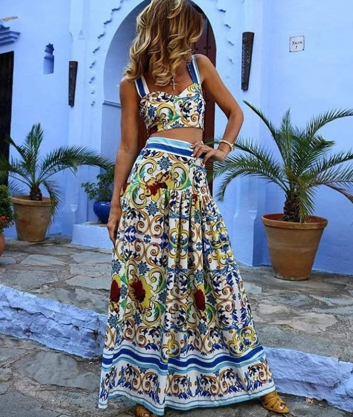 Women Floral Ladies Skirt Fashion Wedding Guest Dresses