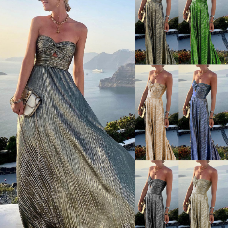 Sexy Twist Strapless Hollow Out Wedding Guest Dresses