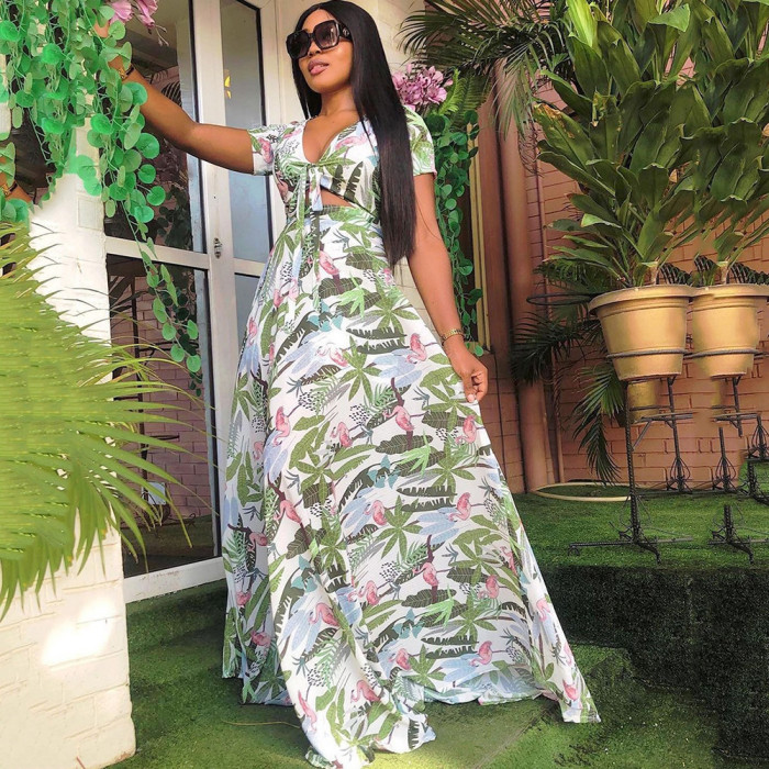 New Floral Chiffon Waist  Wedding Guest Dresses