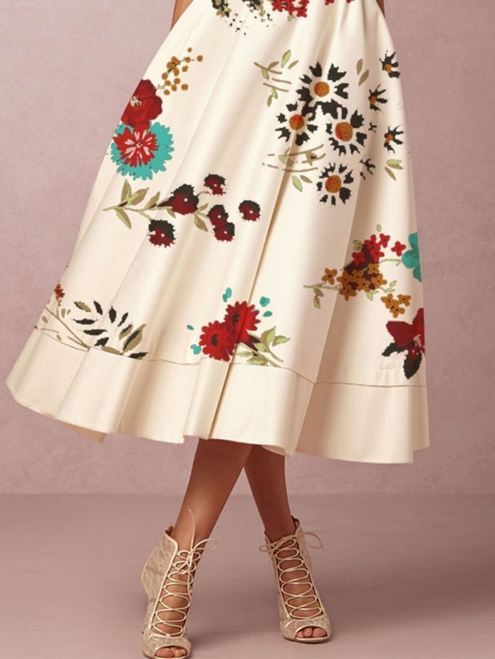 Women Sexy Deep V-Neck Elegant Fashion Half Sleeve Waist A-Line  Wedding Guest Dresses