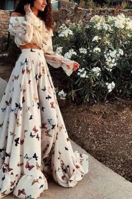 New Sexy Backless Floral Print  Wedding Guest Dresses