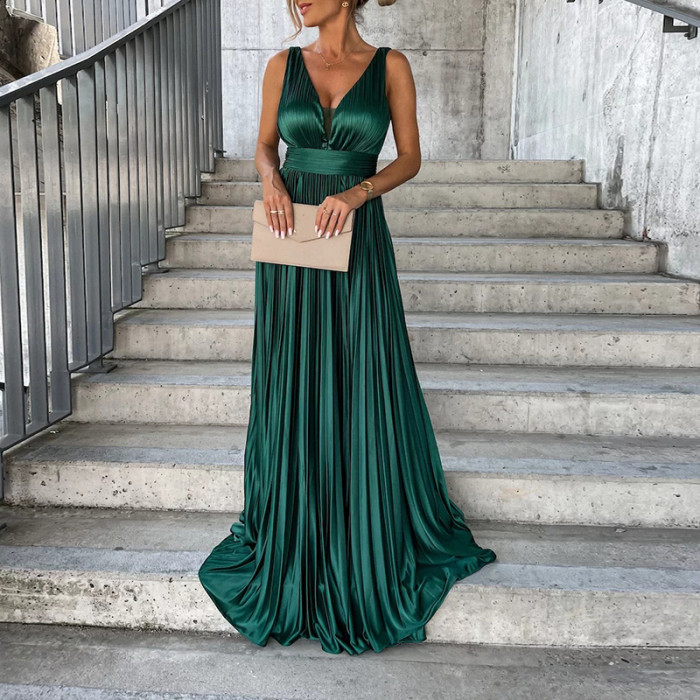 Elegant Fashion V-Neck Wedding Guest Dress