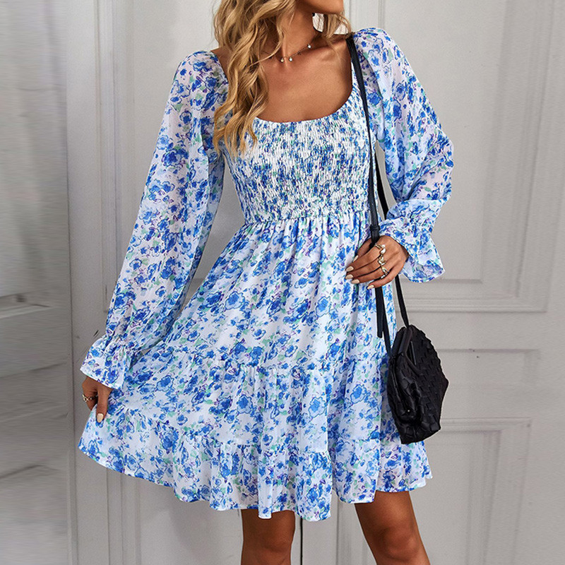 Vintage Printed Mini Dress