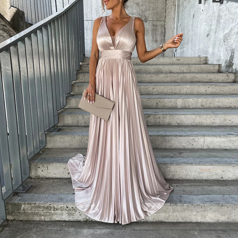 Elegant Fashion V-Neck Wedding Guest Dress