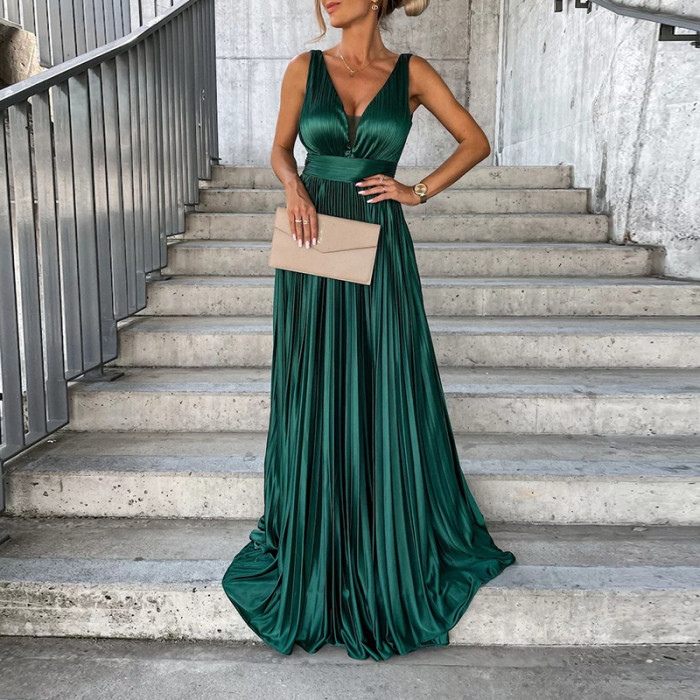 Elegant Fashion V-Neck Wedding Guest Dress