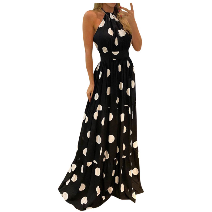 Boho Fashion Print Sexy Loose Wedding Guest Dress