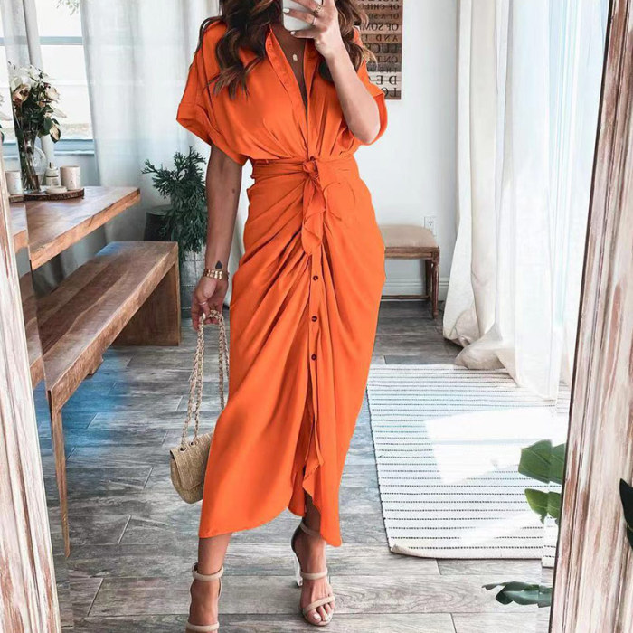 Elegant V Neck Ruffle Fashion Casual Print Beach Party Wedding Guest Dresses