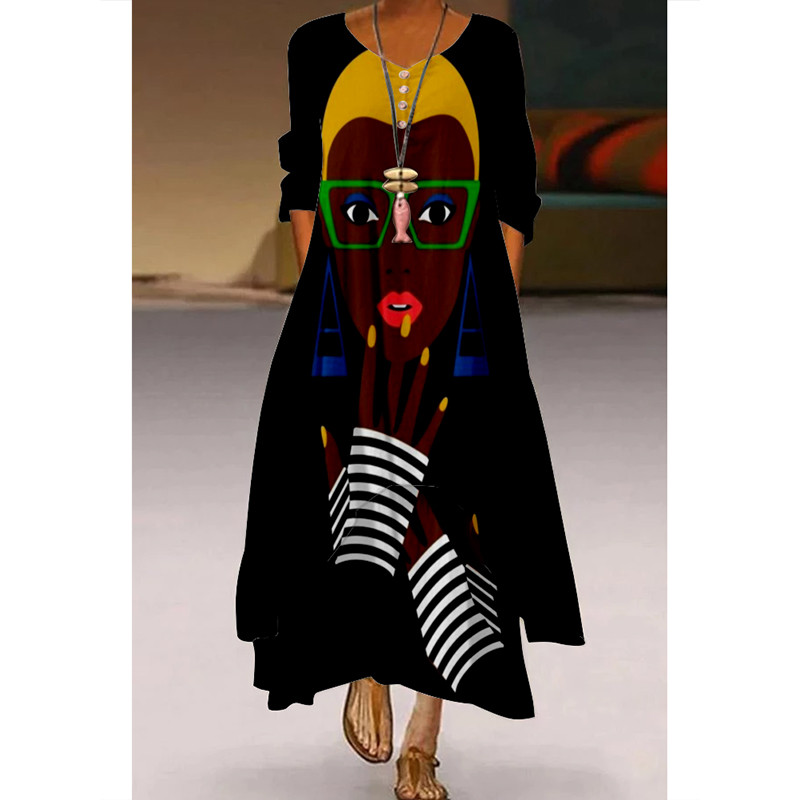 Elegant High-Waist Maxi Dress