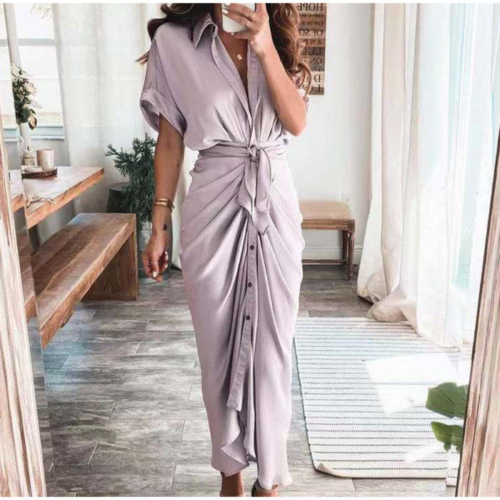 Elegant V Neck Ruffle Fashion Casual Print Beach Party Wedding Guest Dresses
