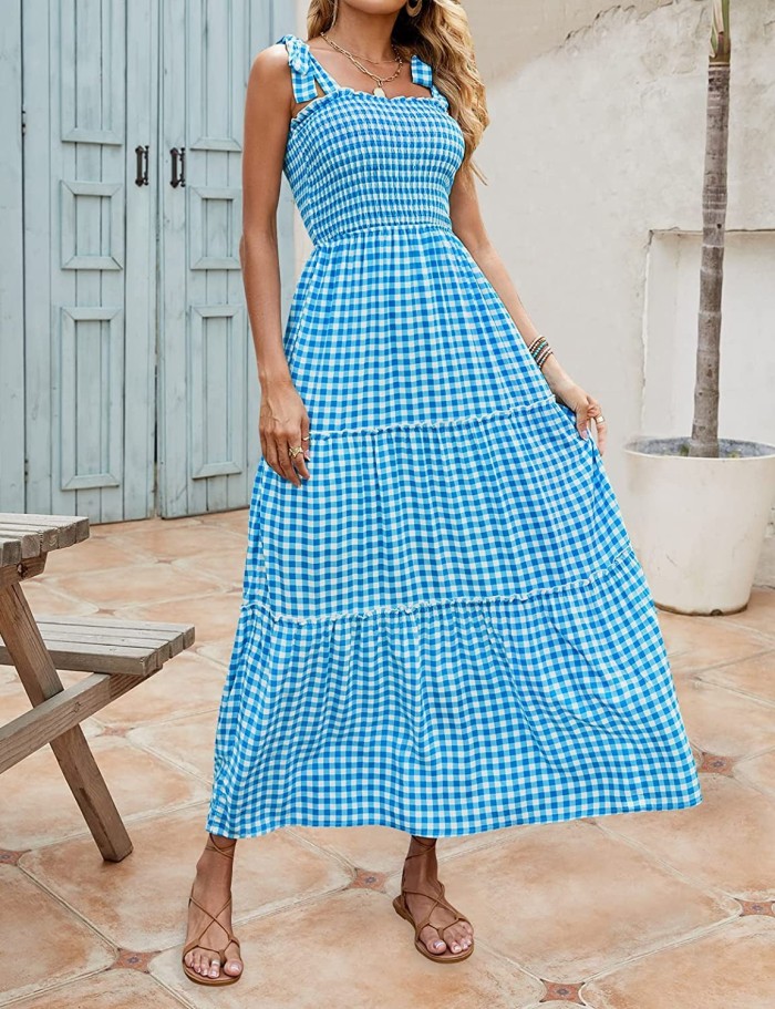 Sexy Boat Neck Sling Print Elegant Party Fashion Casual  Maxi Dress