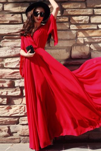 Casual Fashion Boho Sling V Neck Sexy High Waist Party Wedding Guest Dresses