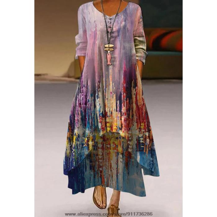 Elegant Party Fashion Sexy Floral Print Dress