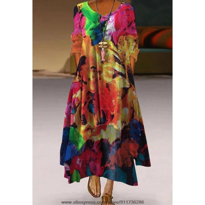 Elegant Party Fashion Sexy Floral Print Dress