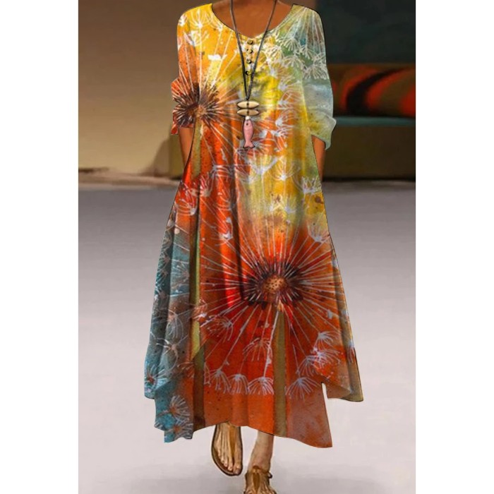 Elegant Party Fashion Sexy Floral Print Dress