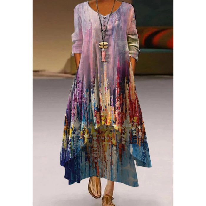 Elegant Party Fashion Sexy Floral Print Dress