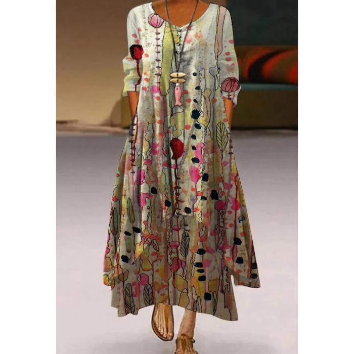 Elegant Party Fashion Sexy Floral Print Dress