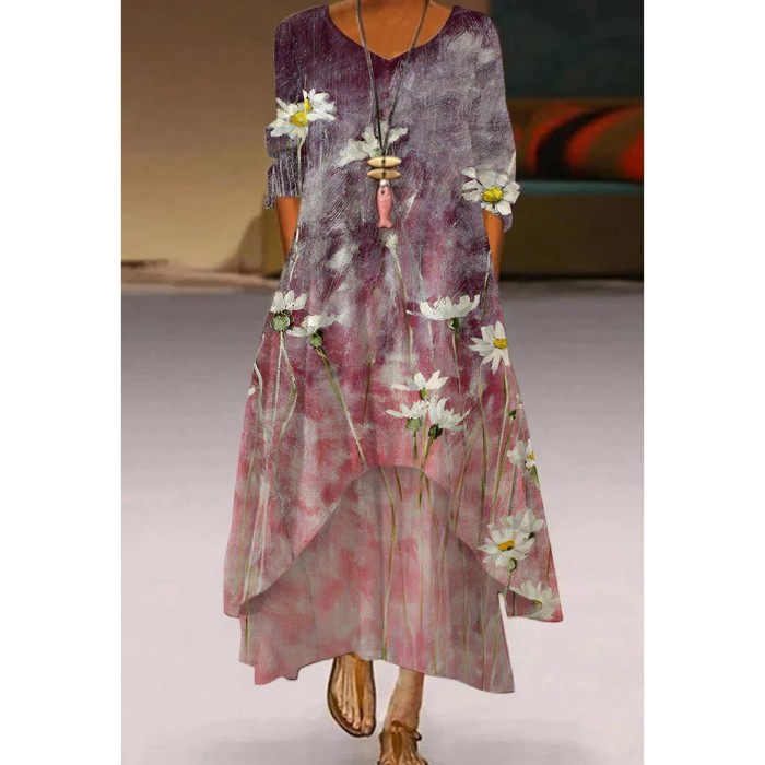 Fashion Party Sexy Beach Floral Maxi Dress