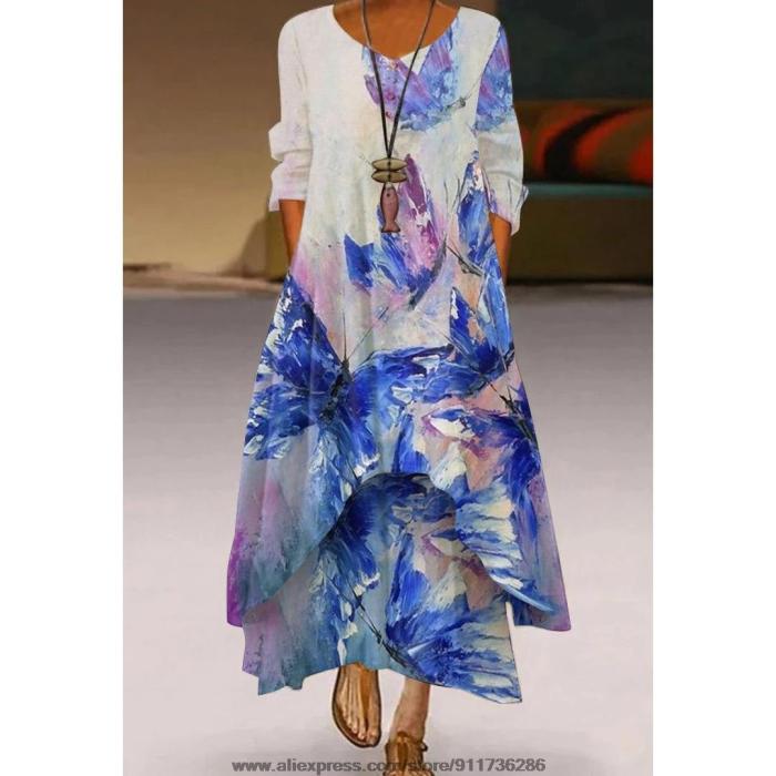 Fashion Slim 3D Printing Casual Elegant Wedding Wedding Guest Dress
