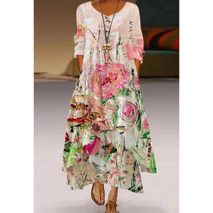 Fashion Party Sexy Beach Floral Maxi Dress