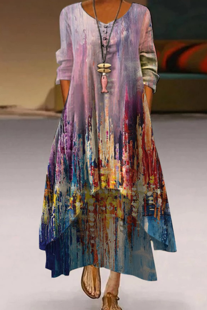 Elegant Party Fashion Sexy Floral Print Dress