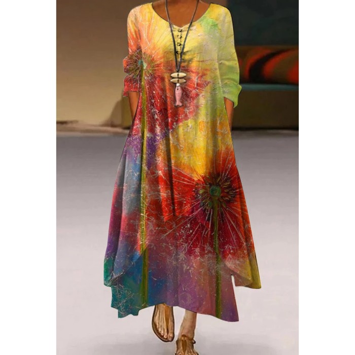 Elegant Party Fashion Sexy Floral Print Dress