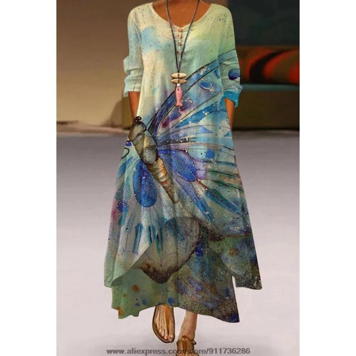 Fashion Party Sexy Beach Floral Maxi Dress