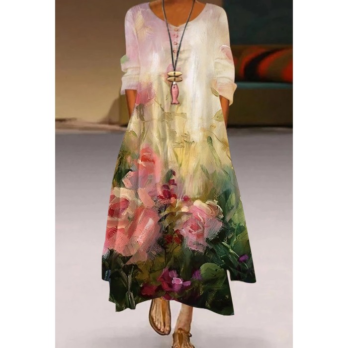 Fashion Party Sexy Beach Floral Maxi Dress