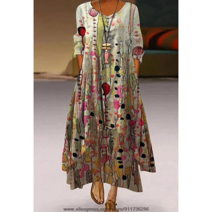 Elegant Party Fashion Sexy Floral Print Dress