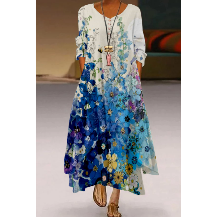 Print Fashion Retro Casual Sexy Party Dresses