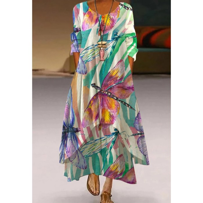 Fashion Party Sexy Beach Floral Maxi Dress