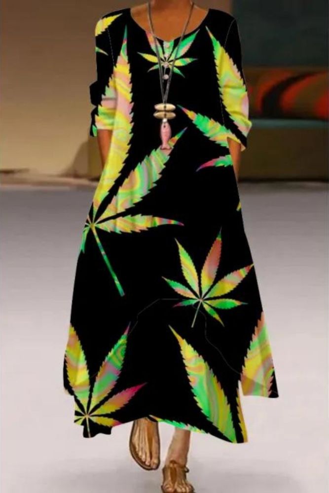 Women's Oversized Long Sleeve Loose Retro Sexy Fashion Party Maxi Dress