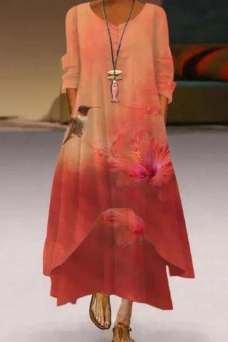 Fashion Slim 3D Printing Casual Elegant Wedding Wedding Guest Dress