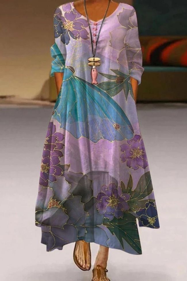 Fashion Party Sexy Beach Floral Maxi Dress