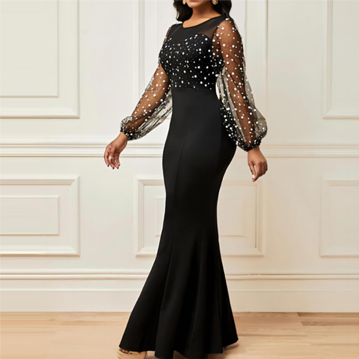 Fashion Bodysuit Party Elegant Slim Sheer Wedding Guest Dress