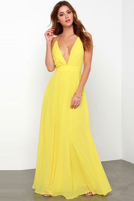 Fashion Party Bohemian Strap Solid Color Sexy Wedding Guest Dress