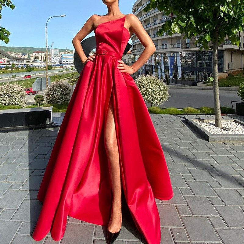 Woman Elegant Chic Party Evening Fashion Casual Solid Color Sexy Dress
