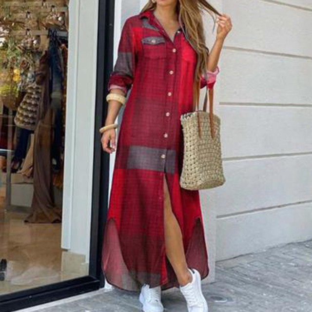 Boho Casual Female Long Sleeve Fashion Dress