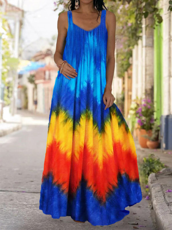 Beach Bohemian Sleeveless Plus Size Maxi Dress