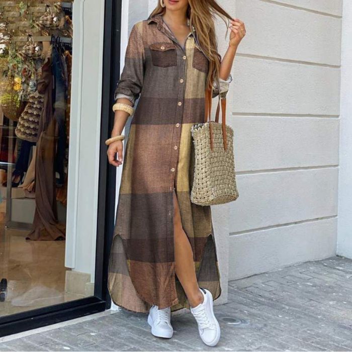 Boho Casual Female Long Sleeve Fashion Dress