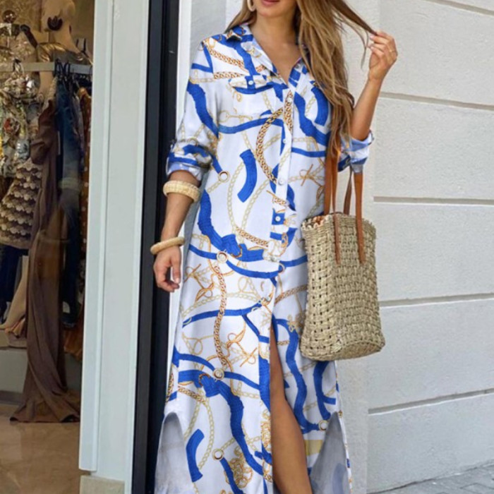 Boho Casual Female Long Sleeve Fashion Dress
