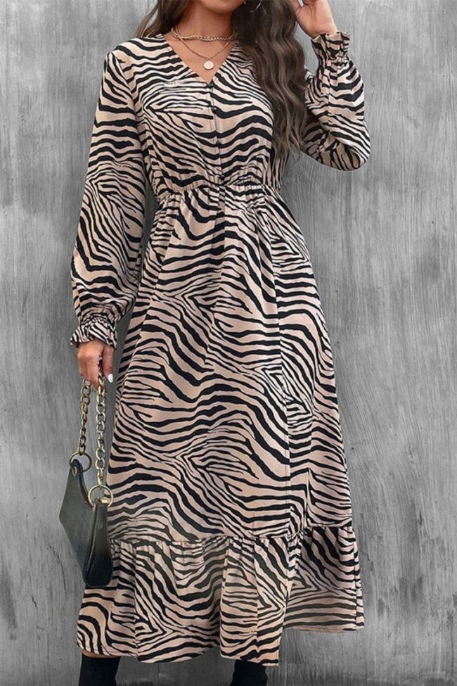 Women's Fashion Casual Elegant Horse Print Party Beach Maxi Dress