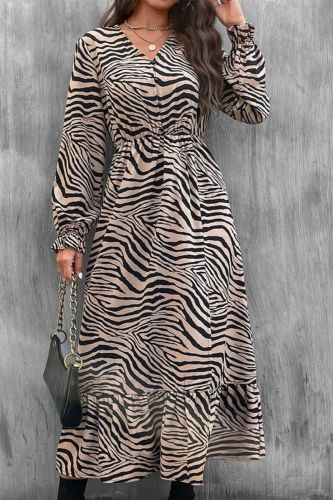 Women's Fashion Casual Elegant Horse Print Party Beach Maxi Dress