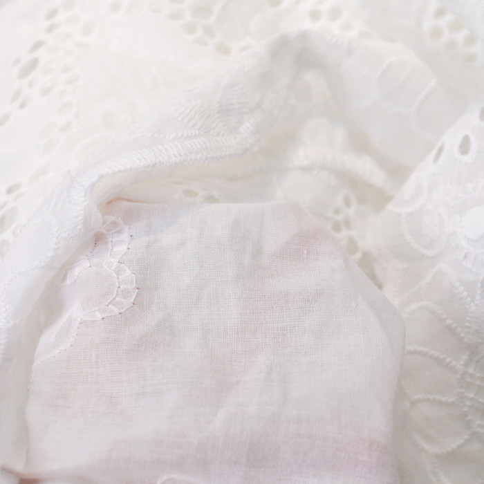 Summer Loose White Lace Hollow Embroidery Bohemian Wedding Guest Dress
