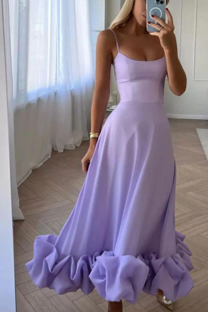 Fashion Off Shoulder Strap Sexy Sleeveless Elegant Slim Party Wedding Guest Dress