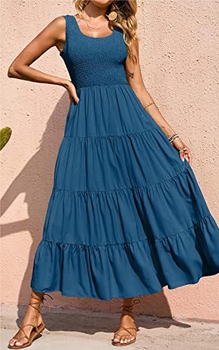 Fashion Elegant Retro Sexy O Neck High Waist  Maxi Dress