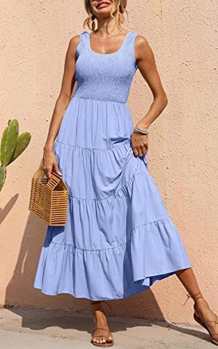 Fashion Elegant Retro Sexy O Neck High Waist  Maxi Dress