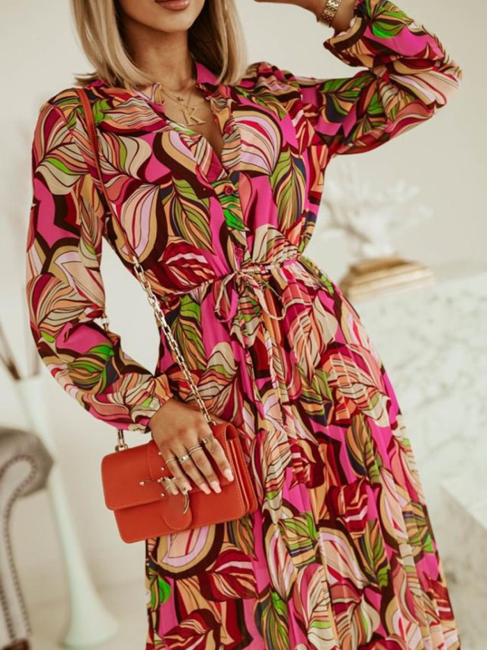 Sexy V Neck Bohemian Elegant Print Retro Fashion Lace Party  Maxi Dress