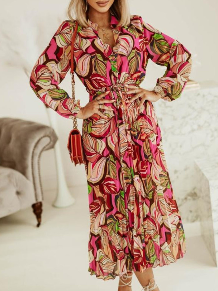 Sexy V Neck Bohemian Elegant Print Retro Fashion Lace Party  Maxi Dress